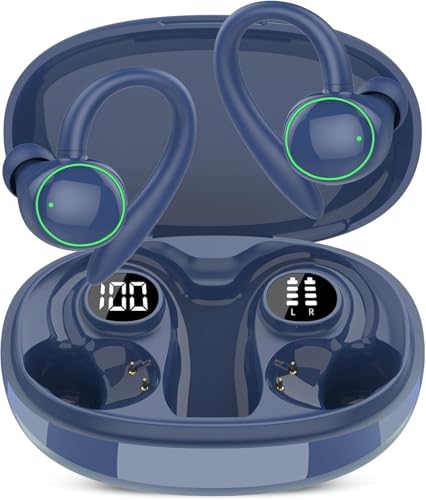 Btootos Wireless Earbuds, Bluetooth 5.4 Headphones Sport, Over Ear Buds with ENC Noise Cancelling Mic